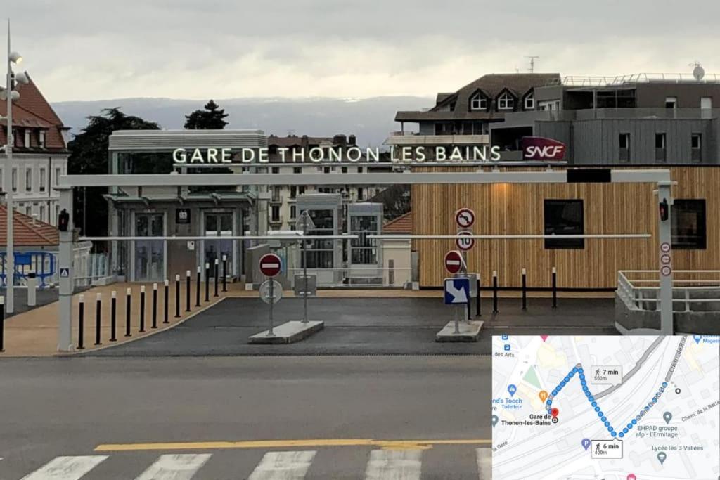 T3 Duplex Thonon Centre - Parking - Gare - Thermes Kültér fotó